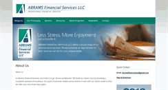 Desktop Screenshot of abramsfinancialsvcs.com