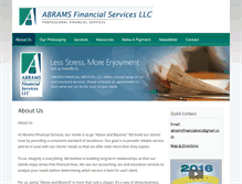 Tablet Screenshot of abramsfinancialsvcs.com